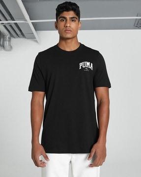 regular fit crew-neck t-shirt with logo print