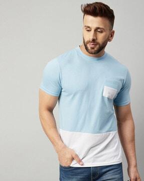 regular fit crew-neck t-shirt with patch pocket