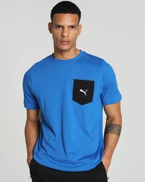 regular fit crew-neck t-shirt with patch pocket