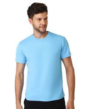 regular fit crew-neck t-shirt with placement print