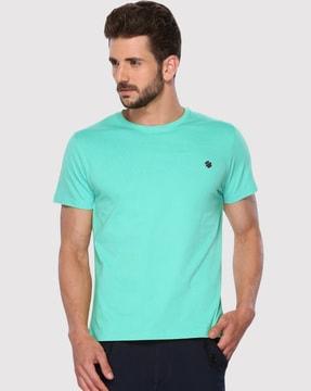 regular fit crew-neck t-shirt with ribbed hem