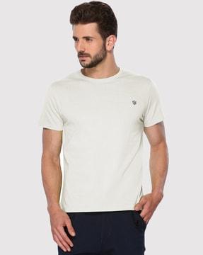 regular fit crew-neck t-shirt with ribbed hem