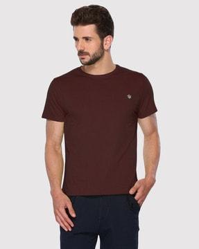 regular fit crew-neck t-shirt with ribbed hem