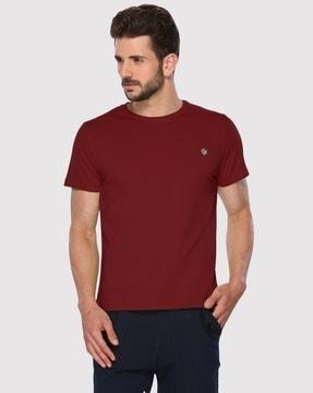 regular fit crew-neck t-shirt with ribbed hem