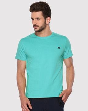 regular fit crew-neck t-shirt with ribbed hem