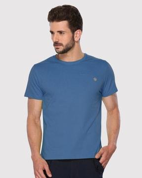 regular fit crew-neck t-shirt with ribbed hem