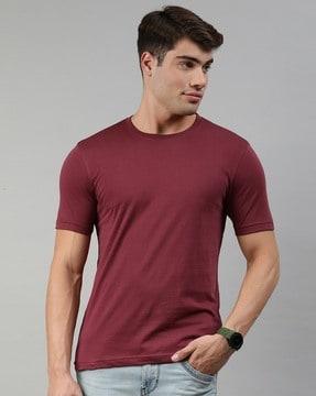 regular fit crew-neck t-shirt with short sleeve