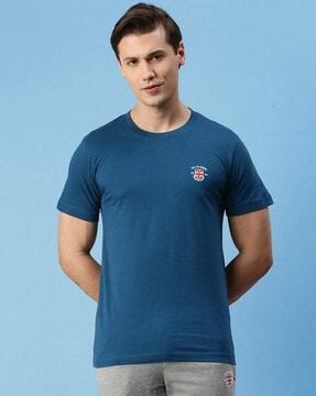 regular fit crew-neck t-shirt with short sleeves