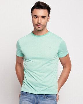 regular fit crew-neck t-shirt with short sleeves