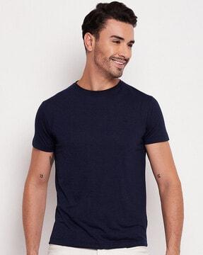 regular fit crew-neck t-shirt with short sleeves