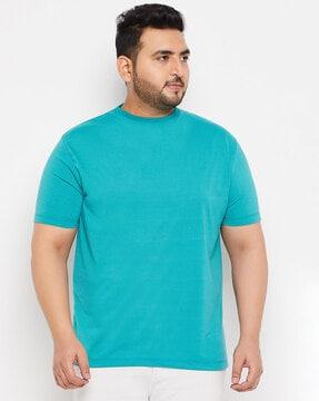 regular fit crew-neck t-shirt with short sleeves