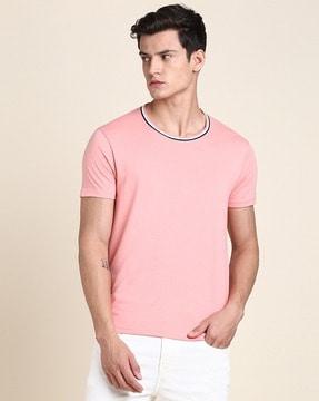 regular fit crew-neck t-shirt with short sleeves