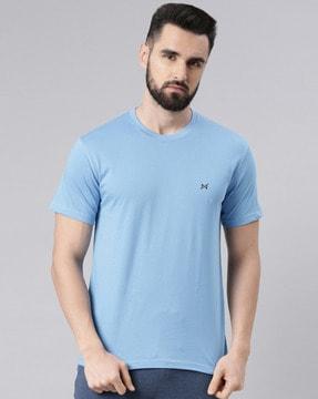 regular fit crew-neck t-shirt with short sleeves