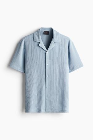 regular fit crinkled resort shirt