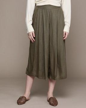 regular fit culottes with insert pockets