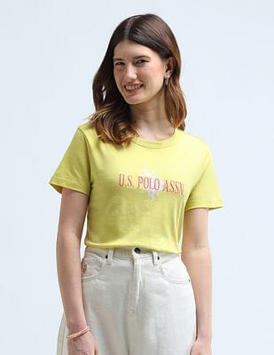 regular fit embroidered cotton t-shirt