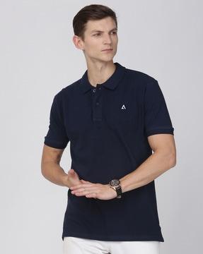 regular fit embroidered logo polo t-shirt