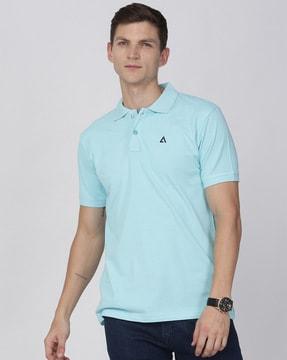 regular fit embroidered logo polo t-shirt