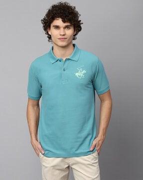 regular fit embroidered logo polo t-shirt