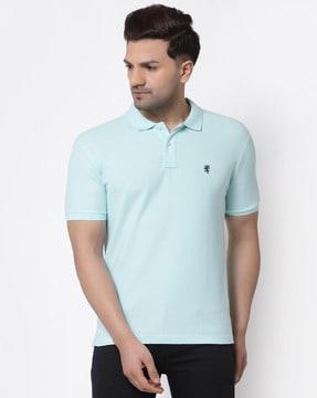 regular fit embroidered logo polo t-shirt