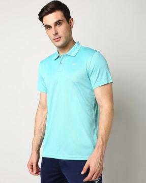 regular fit embroidered logo polo t-shirt