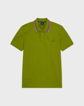 regular fit embroidered polo t-shirt