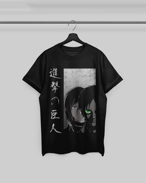 regular fit eren jaeger print crew-neck t-shirt