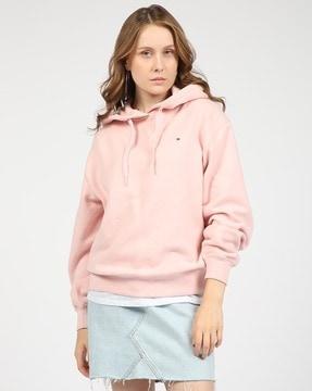 regular fit flag on chest hoodie