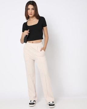 regular fit flared track pants