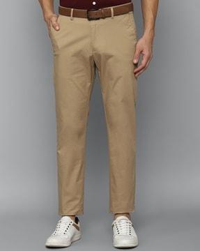 regular fit flat-front chinos