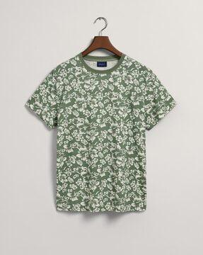 regular fit floral print crew-neck t-shirt