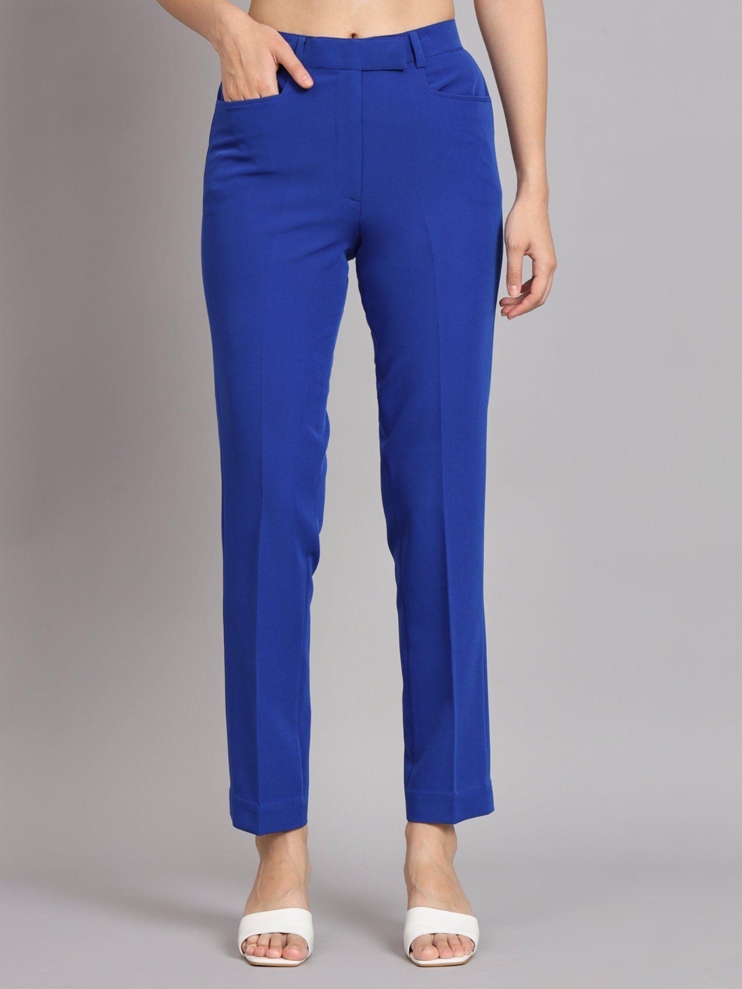 regular fit formal trouser ink blue