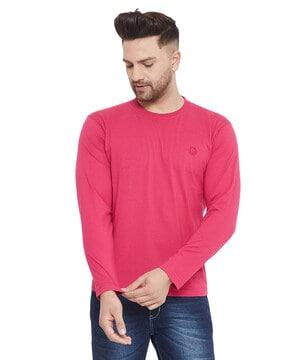 regular fit full sleeves crew- neck t-shirt