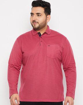 regular fit full-sleeves polo t-shirt