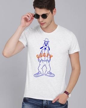 regular fit goofy print crew-neck t-shirt