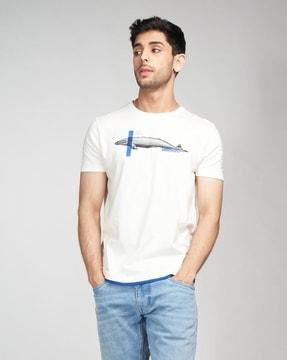 regular fit graphic print cotton t-shirt