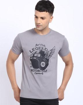 regular fit graphic print crew- neck t-shirt