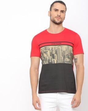 regular fit graphic print crew-neck t-shirt