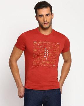 regular fit graphic print crew-neck t-shirt