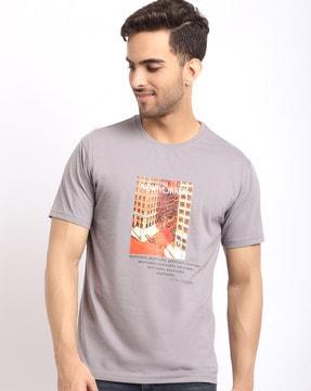 regular fit graphic print crew-neck t-shirt