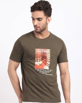 regular fit graphic print crew-neck t-shirt