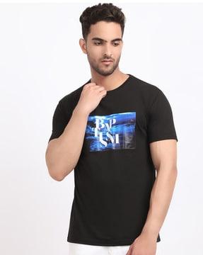 regular fit graphic print crew-neck t-shirt