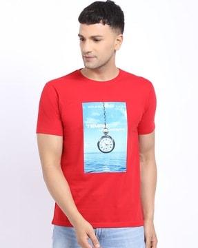 regular fit graphic print crew-neck t-shirt