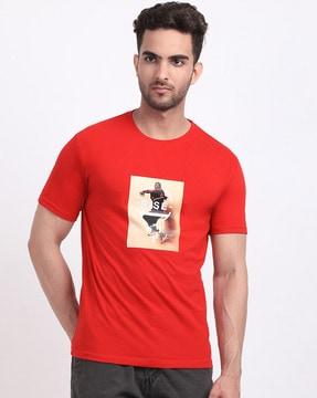 regular fit graphic print crew-neck t-shirt