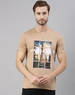 regular fit graphic print crew-neck t-shirt