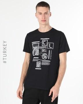 regular fit graphic print crew-neck t-shirt