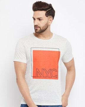 regular fit graphic print crew-neck t-shirt