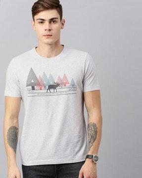 regular fit graphic print crew-neck t-shirt