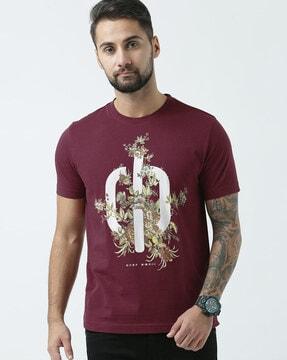 regular fit graphic print crew-neck t-shirt