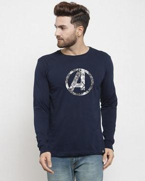 regular fit graphic print crew neck t-shirt